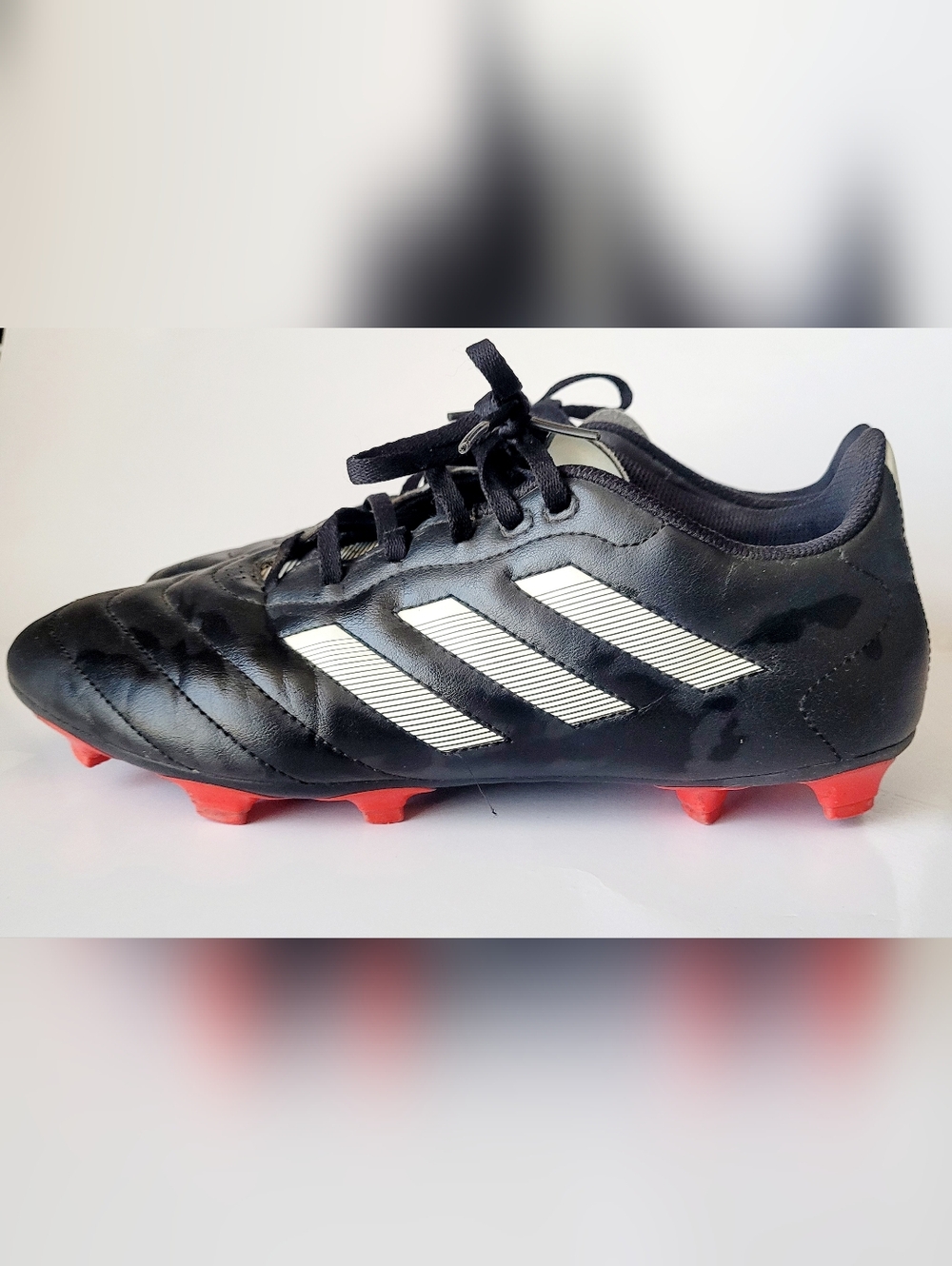 Adidas Goletto VIII Firm Ground Soccer Cleats Black/White/Red Men's 10 - Picture 12 of 15